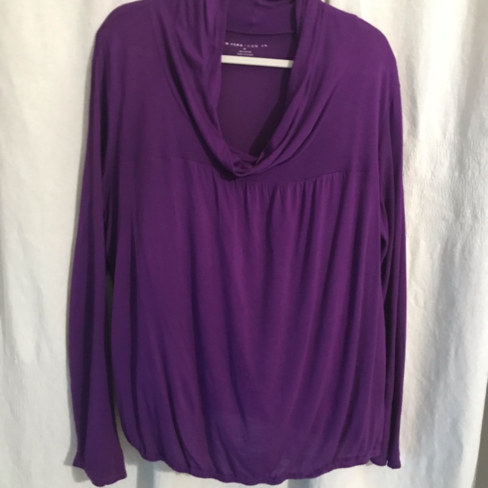 Purple cowl neck tee